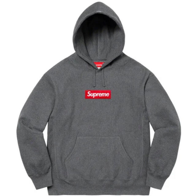 Box Logo Hooded Sweatshirt Charcoal S