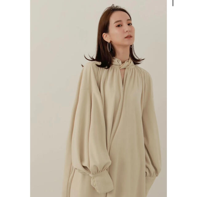 16700円 louren corduroy ivory tie back dress quranthemes.com