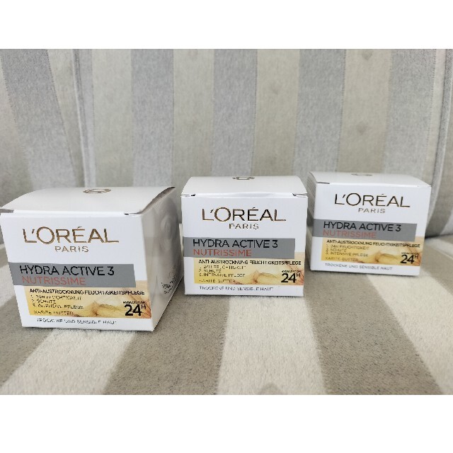 L'Oreal Paris(ロレアルパリ)のロレアルパリ保湿クリーム3個セット コスメ/美容のスキンケア/基礎化粧品(フェイスクリーム)の商品写真