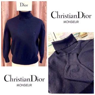 クリスチャンディオール(Christian Dior)のクリスチャンディオール・ムッシュー タートルネックセーター 長袖 ウール シルク(ニット/セーター)