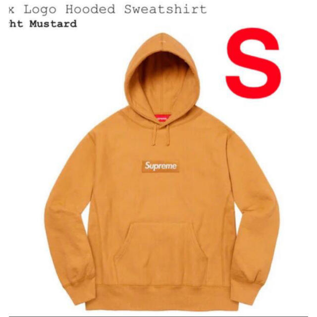 Supreme Box Logo Hooded Sweatshirt マスタード