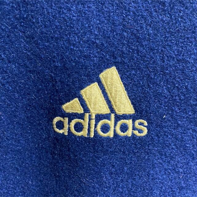 adidas - 90s 古着 アディダス スタジャン レザー 刺繍 ビッグ