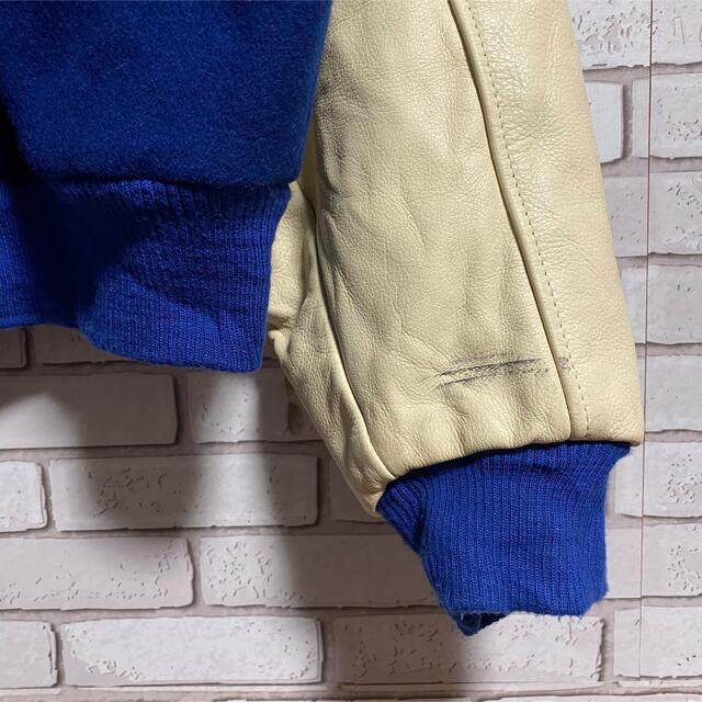 adidas - 90s 古着 アディダス スタジャン レザー 刺繍 ビッグ
