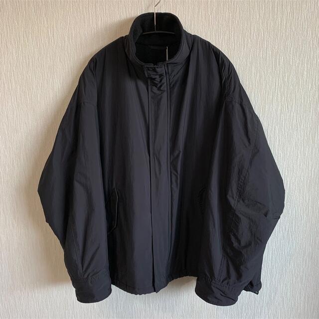 【新品】【名作】comoli ナイロンショートジャケット navy サイズ1