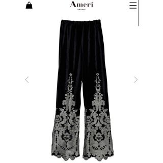 アメリヴィンテージ(Ameri VINTAGE)の【Ameri VINTAGE】EMBROIDERY VELOUR PANTS(カジュアルパンツ)