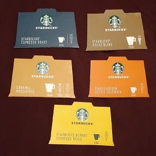 スターバックスコーヒー(Starbucks Coffee)のネスレ輸入品ドルチェグスト シリアルコード5枚(コーヒー)