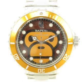 アベイシングエイプ(A BATHING APE)のアベイシングエイプ 11SS BAPEX CLEAR ベビーマイロ 腕時計(腕時計(アナログ))