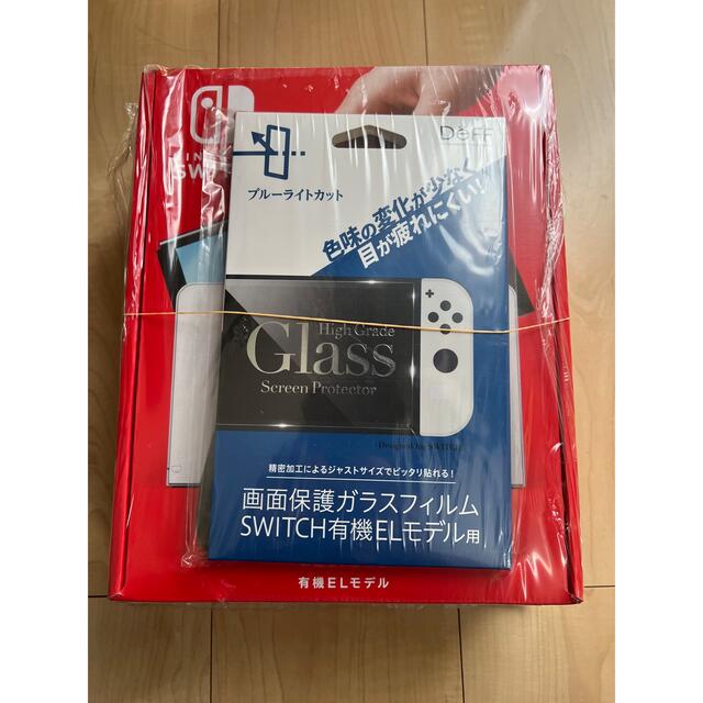 新品 新型Switch 有機EL ホワイト 保護フィルムセットエンタメ/ホビー