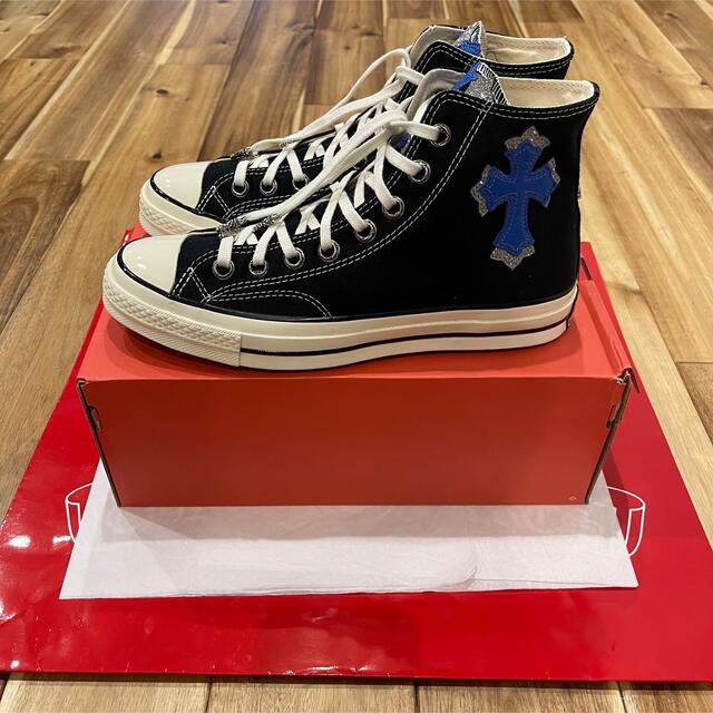 CONVERSE(コンバース)の新品 レア クロムハーツ コンバース converse クロスパッチ US9 メンズの靴/シューズ(スニーカー)の商品写真