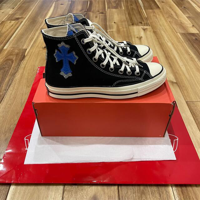 CONVERSE(コンバース)の新品 レア クロムハーツ コンバース converse クロスパッチ US9 メンズの靴/シューズ(スニーカー)の商品写真