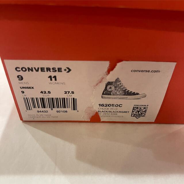 CONVERSE(コンバース)の新品 レア クロムハーツ コンバース converse クロスパッチ US9 メンズの靴/シューズ(スニーカー)の商品写真