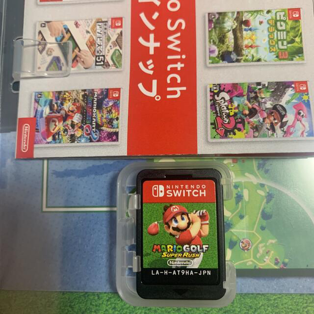 Nintendo Switch(ニンテンドースイッチ)のマリオゴルフ スーパーラッシュ Switch グリップ付 エンタメ/ホビーのゲームソフト/ゲーム機本体(家庭用ゲームソフト)の商品写真