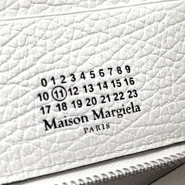 新品 メゾン マルジェラ ペンキ ペイント ホワイト ジップウォレット 財布