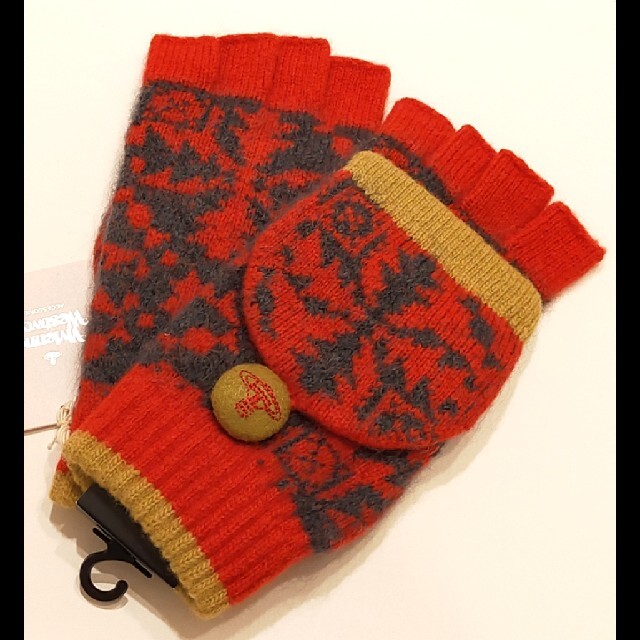 Vivienne Westwood(ヴィヴィアンウエストウッド)の①新品　ヴィヴィアンウエストウッド　ウール混　ミトン　手袋　Vivienne レディースのファッション小物(手袋)の商品写真