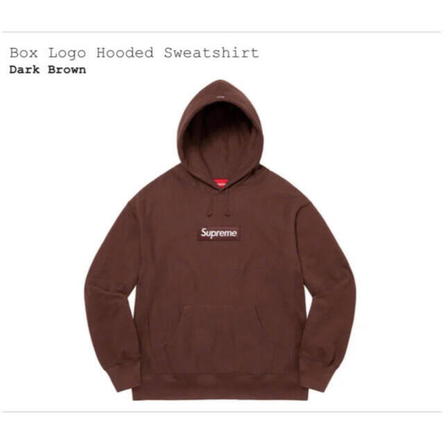 Supreme Bling Box Logo Hooded XL Brown 茶