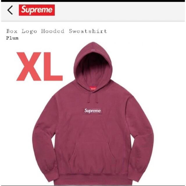 Supreme Box Logo Hooded Sweatshirt plum