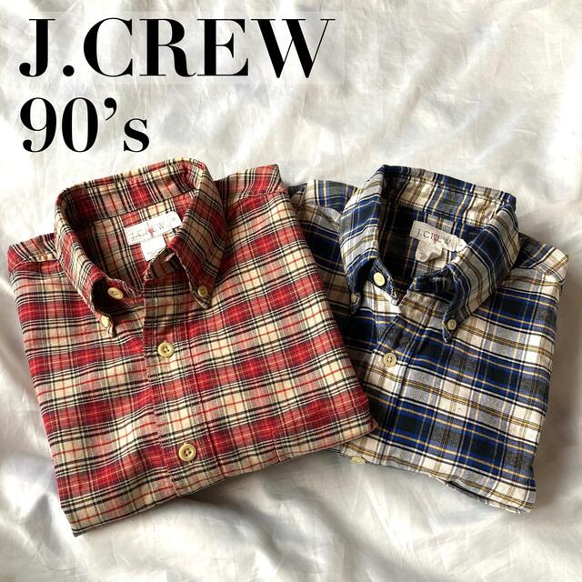 【2点セット】90s J.CREW ジェイクルー チェックシャツ S | フリマアプリ ラクマ