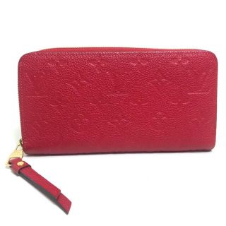 ルイヴィトン(LOUIS VUITTON)のルイヴィトン LOUIS VUITTON ジッピーウォレット M68571 モノグラムアンプラント 長財布 モノグラムアンプラントレザー チェリーベリー レッド(財布)