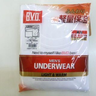 ビーブイディー(BVD)のB(L白)BVD★丸首長袖シャツ GR457S 綿混 ふんわり薄手軽量保温 秋冬(その他)