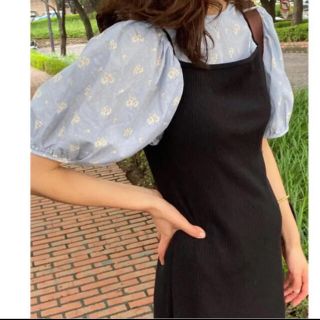 スナイデル(SNIDEL)のSamoyed Back Open I Line Dress (Black)(ロングワンピース/マキシワンピース)