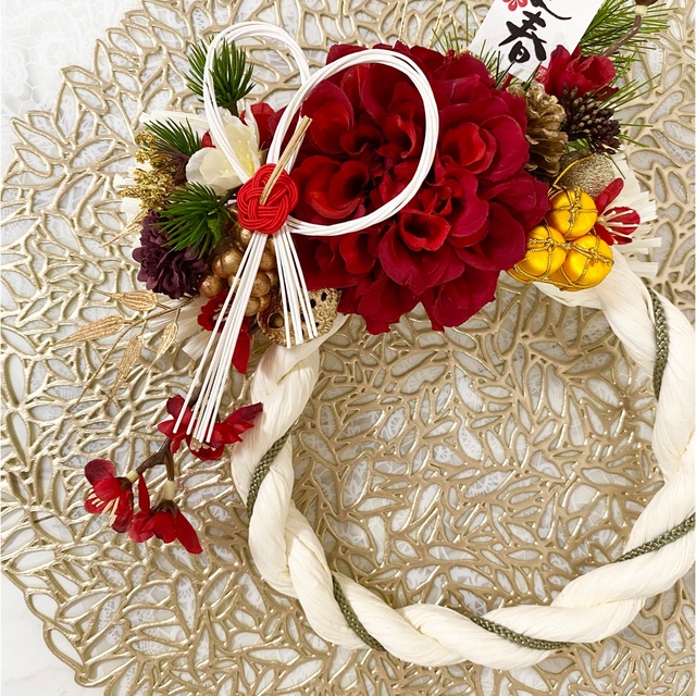 ご準備まだの方!!迎春♡オシャレモダンしめ飾り(アーティフィシャル ... ご準備まだの方!!迎春♡オシャレモダンしめ飾り(アーティフィシャルフラワー)