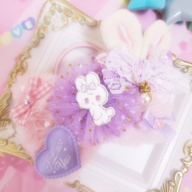 あさみん様♡ハンドメイド♡ふわふわファーリボンポニー ハンドメイド