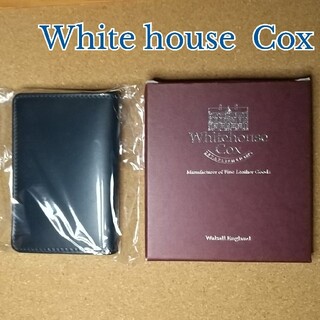 ホワイトハウスコックス(WHITEHOUSE COX)の新品【Whitehouse Cox】 名刺入れ、カードケース、ネイビー×レッド(名刺入れ/定期入れ)