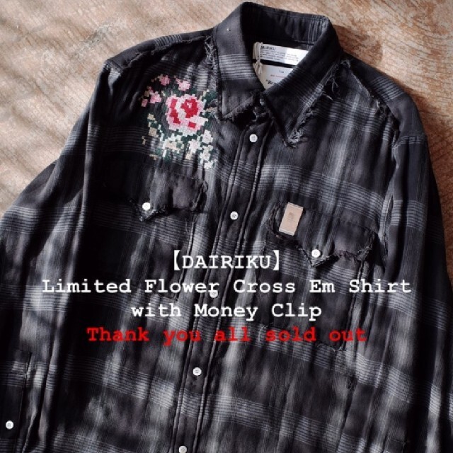 dairiku The our 別注 Flower Cross Em Shirt