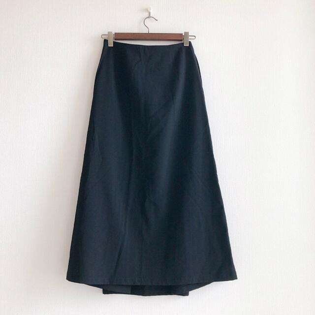 Y's(ワイズ)の【ウール100%】ワイズ Y's ロングスカート シック モード 黒 ブラック レディースのスカート(ロングスカート)の商品写真