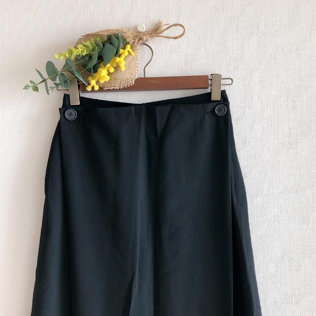 Y's(ワイズ)の【ウール100%】ワイズ Y's ロングスカート シック モード 黒 ブラック レディースのスカート(ロングスカート)の商品写真
