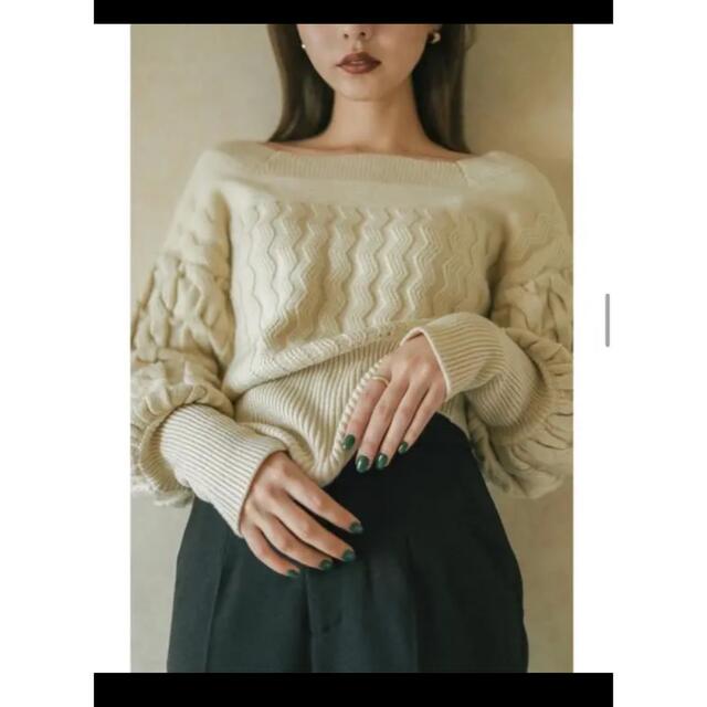 SHEER puffy knit ニット