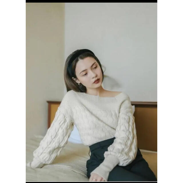 SHEER puffy knit ニット
