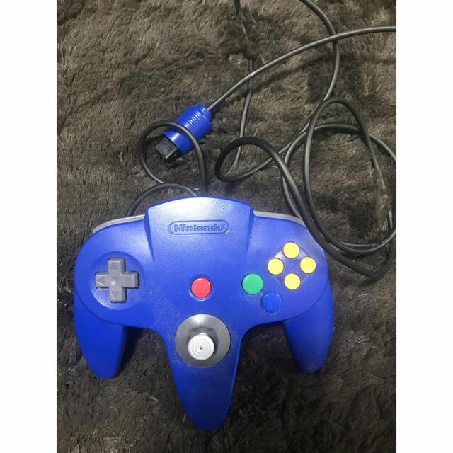 NINTENDO 64(ニンテンドウ64)の任天堂64 コントローラー　青 エンタメ/ホビーのゲームソフト/ゲーム機本体(その他)の商品写真