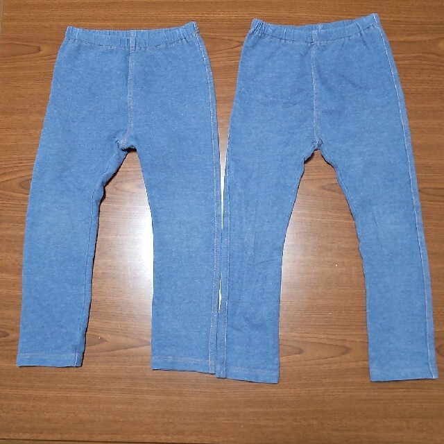 UNIQLO UNIQLO ベビーレギンス 10分丈 デニム風 100センチ 2枚セットの通販 by ハム夫 デニム風パンツ 2枚セット 90センチ