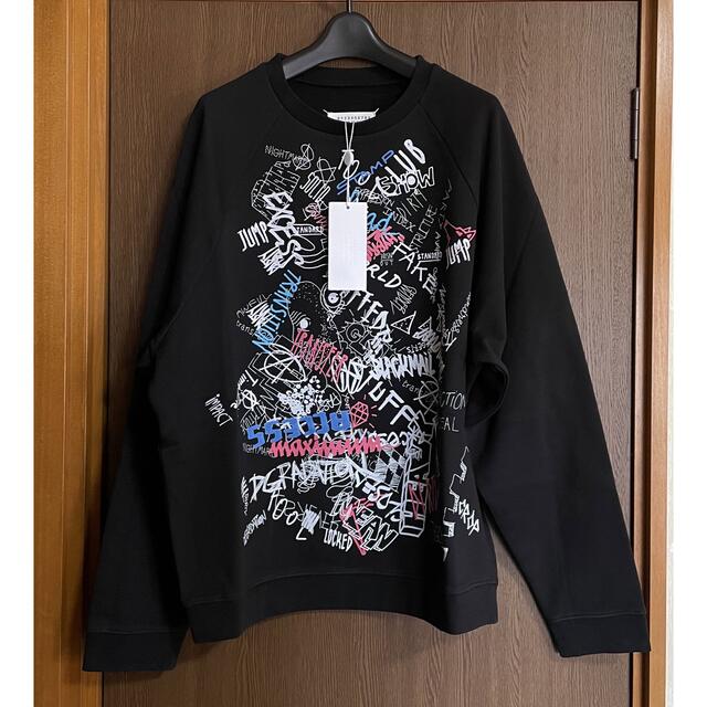 Maison Martin Margiela(マルタンマルジェラ)の44新品 メゾン マルジェラ グラフィティ スウェット シャツ メンズ ブラック メンズのトップス(スウェット)の商品写真