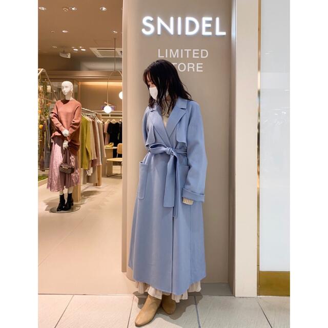 ♡美品♡ SNIDEL うしごろカシミアコート　BLU 0