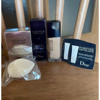 ディオール(Dior)の【SALE】DIOR★フォーエバースキングロウ1N＆スポンジ&下地（サンプル）(ファンデーション)