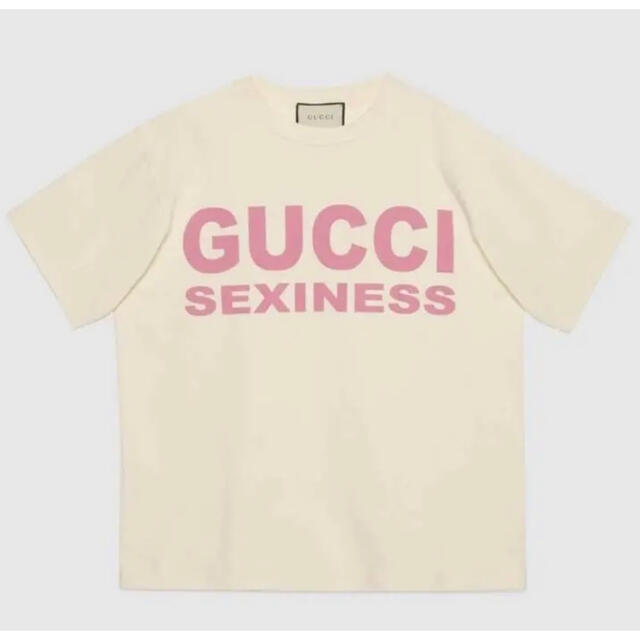 美品 グッチ 半袖 Tシャツ sexiness 白 M〜L相当 オーバーサイズ | e