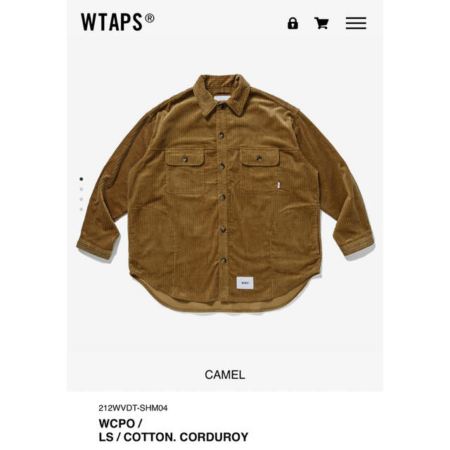 窪塚着 WTAPS 21 AW WCPO コーデュロイ シャツ S