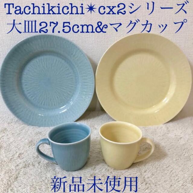 キッチン/食器Tachikichi cx2 新品たち吉ディナープレート大皿ペアマグカップ 4点