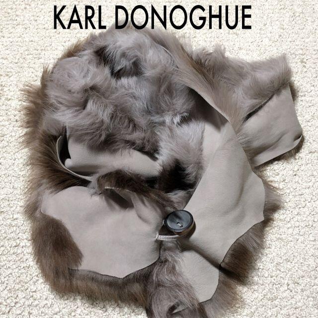 KARL DONOGHUE トスカーナ ラムスキン ボタン スカーフ 未使用美品