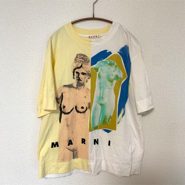 MARNI マルニ　デザイン　Tシャツ　ブランドネームプリント　絵画　ロゴ