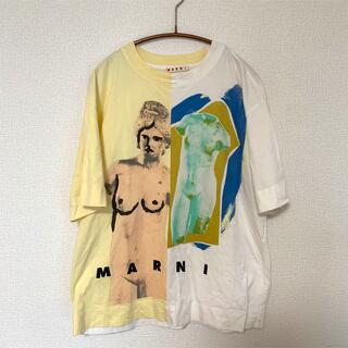 マルニ(Marni)のMARNI マルニ　デザイン　Tシャツ　ブランドネームプリント　絵画　ロゴ(Tシャツ/カットソー(半袖/袖なし))