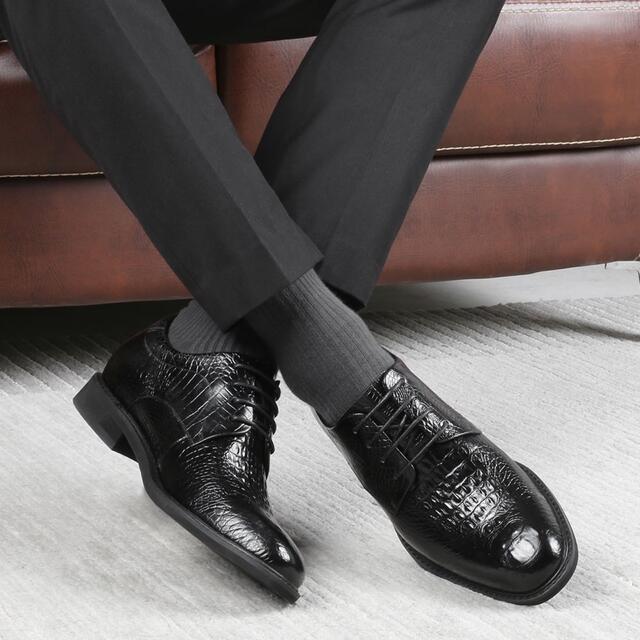 【新品未使用】ビジネスシューズ 革靴 軽量・撥水 本革 紳士靴 高級 革靴 メンズの靴/シューズ(ドレス/ビジネス)の商品写真