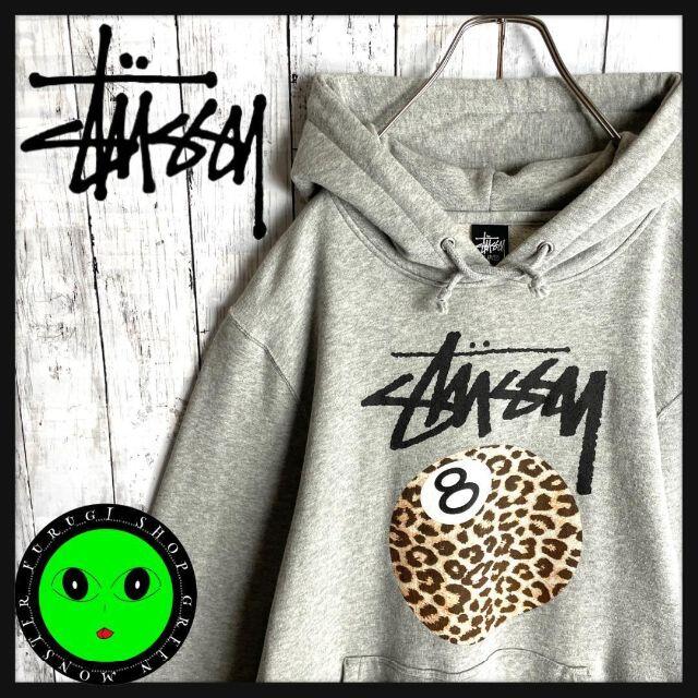 STUSSY(ステューシー)の【入手困難モデル☆8ボール】ステューシー ビッグロゴ パーカー Lサイズ 即完売 メンズのトップス(パーカー)の商品写真