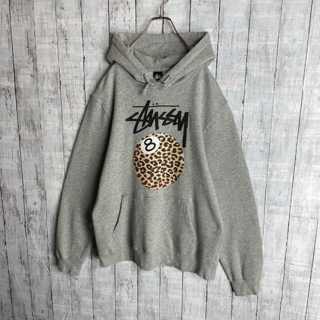 STUSSY(ステューシー)の【入手困難モデル☆8ボール】ステューシー ビッグロゴ パーカー Lサイズ 即完売 メンズのトップス(パーカー)の商品写真