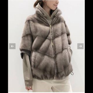 アパルトモンドゥーズィエムクラス(L'Appartement DEUXIEME CLASSE)のMink Zip ブルゾン　ミンク　ミンクファー　コート　ジャケット(毛皮/ファーコート)