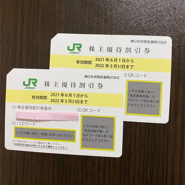 東日本旅客鉄道　株主優待割引券×2