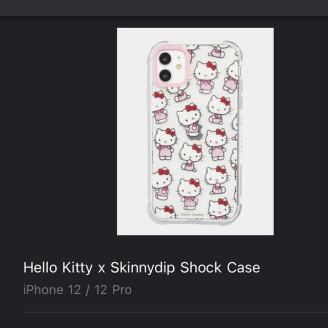 SKINNYDIP(スキニーディップ)のSKINNY DIP×HELLO KITTY(iPhone12.12Pro対応) スマホ/家電/カメラのスマホアクセサリー(iPhoneケース)の商品写真