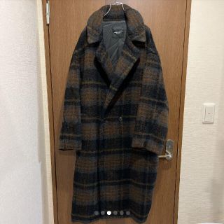 unused 18aw チェック　コート　即日発送